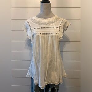 Bluivy white babydoll blouse